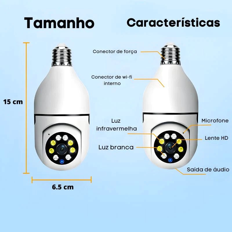 Câmera de Segurança 360Vision + Brinde Exclusivo! - Fazio