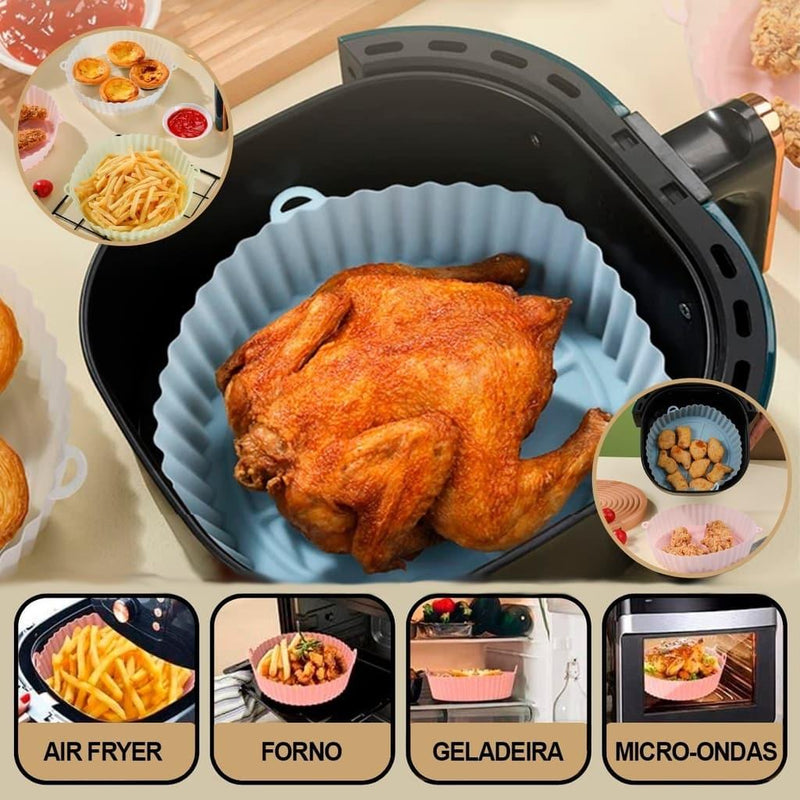 Forma de Silicone Para AirFryer | Compre o Kit Com 6 Formas [ESTOQUE PRESTES A ACABAR] - Fazio